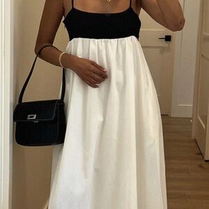 White/Black maxi dress